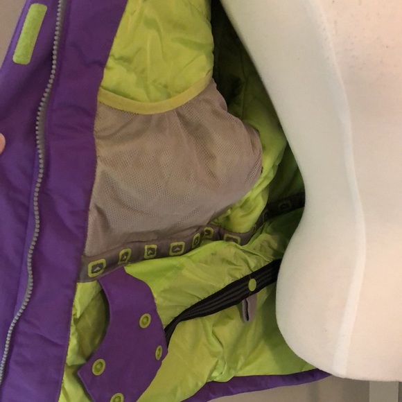 Outbound Ski Winter Hooded Jacket Purple with Green Size Large - Picture 7 of 10